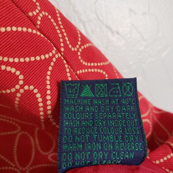 Boden Geo Floral Print A-Line Knee Length Skirt Red Sz Women's 14L Lined Modest - Picture 11 of 11